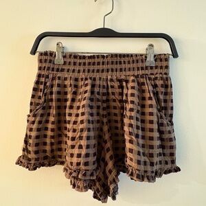 Angie Brown and Black Patterned Shorts